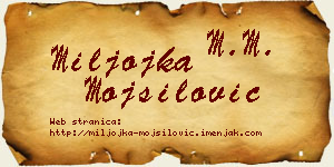 Miljojka Mojsilović vizit kartica